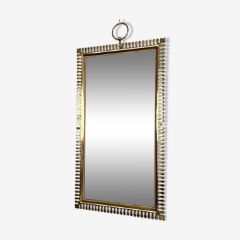 Wall Mirror in Brass by Vereinigte Werkstätten München, 1970s