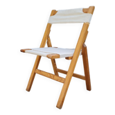 Folding chair in fabric and pine 1970