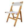Chaise pliante en tissus et pin 1970