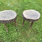 Pair of tripod stools