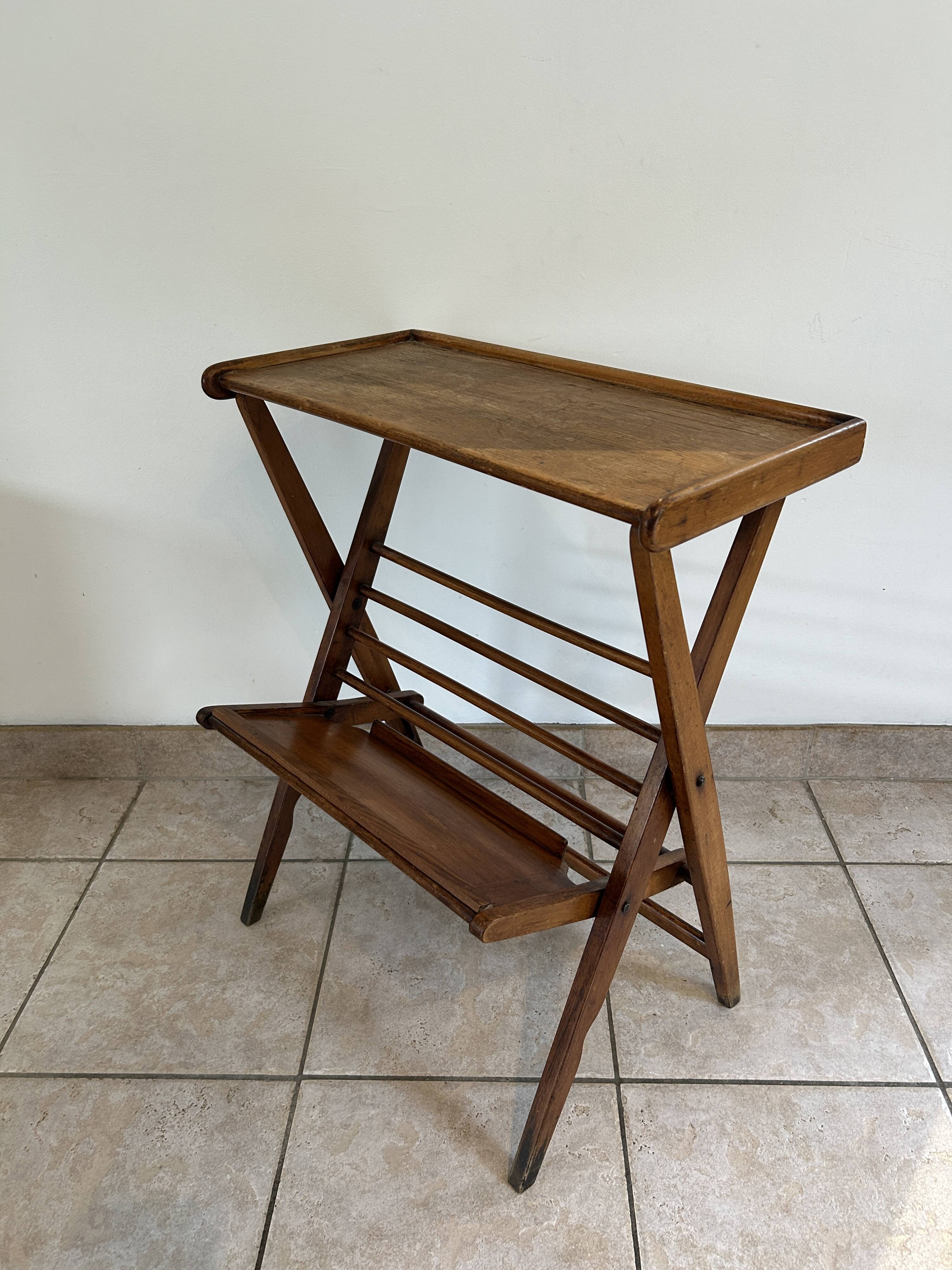 Table d'appoint, porte-revues scandinave vintage