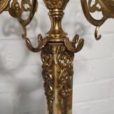 Coat rack on foot in onyx and bronze marble