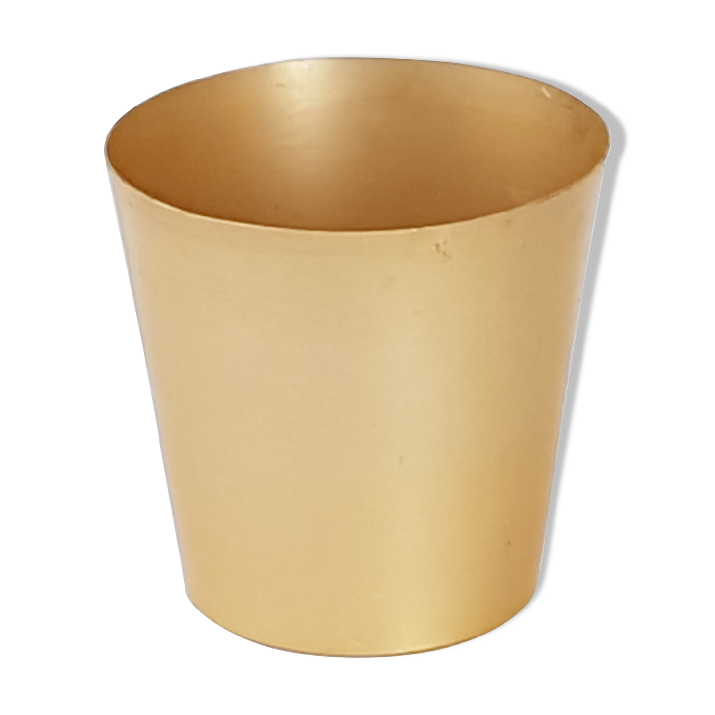 Vintage gold metal basket 1960