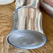 Vintage bamboo vase in aluminium cast – 1980s