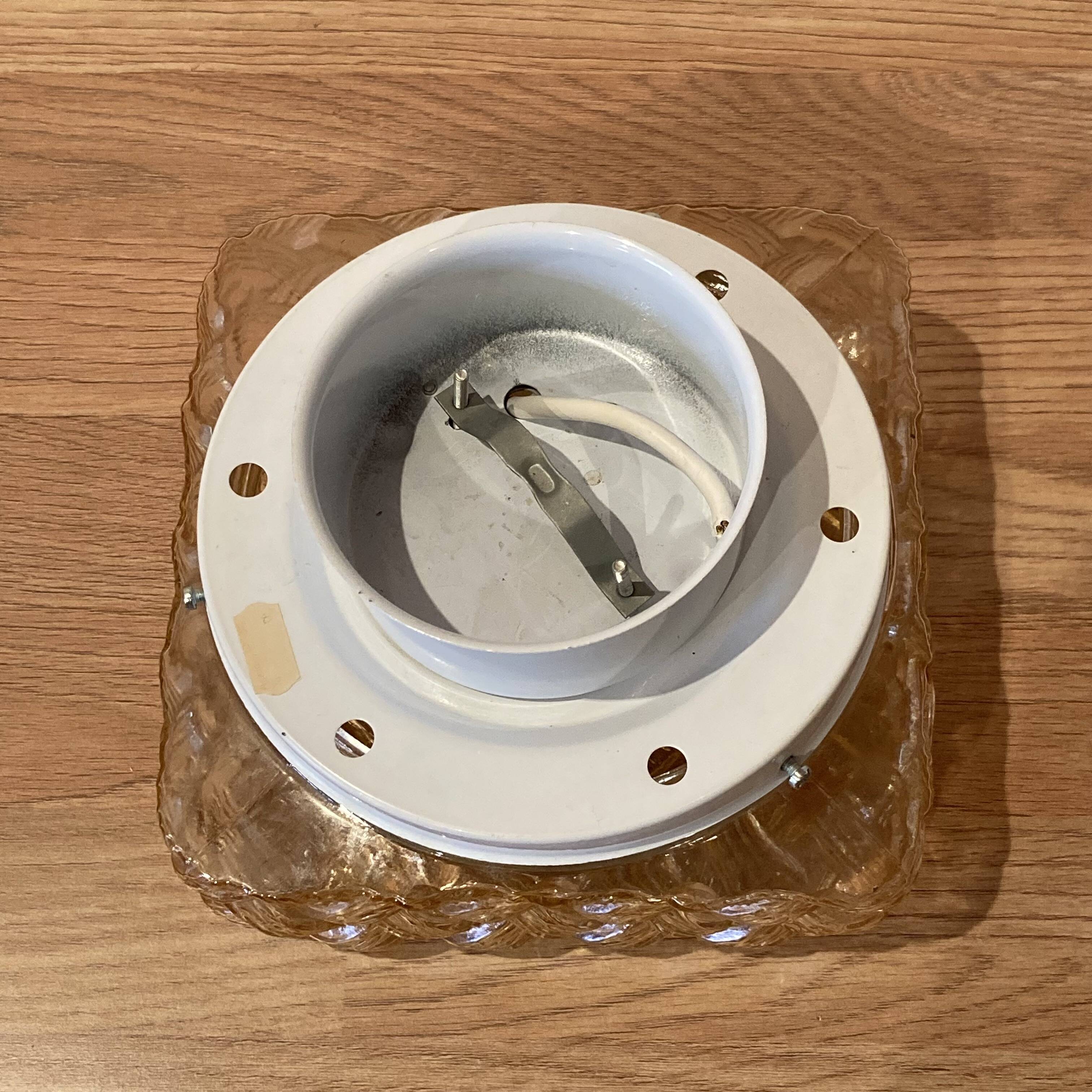 Large glass wall light, Scandinavian design, 1950s.