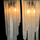 Pair of sconces " called murano waterfall " by carlo nason for mazzega