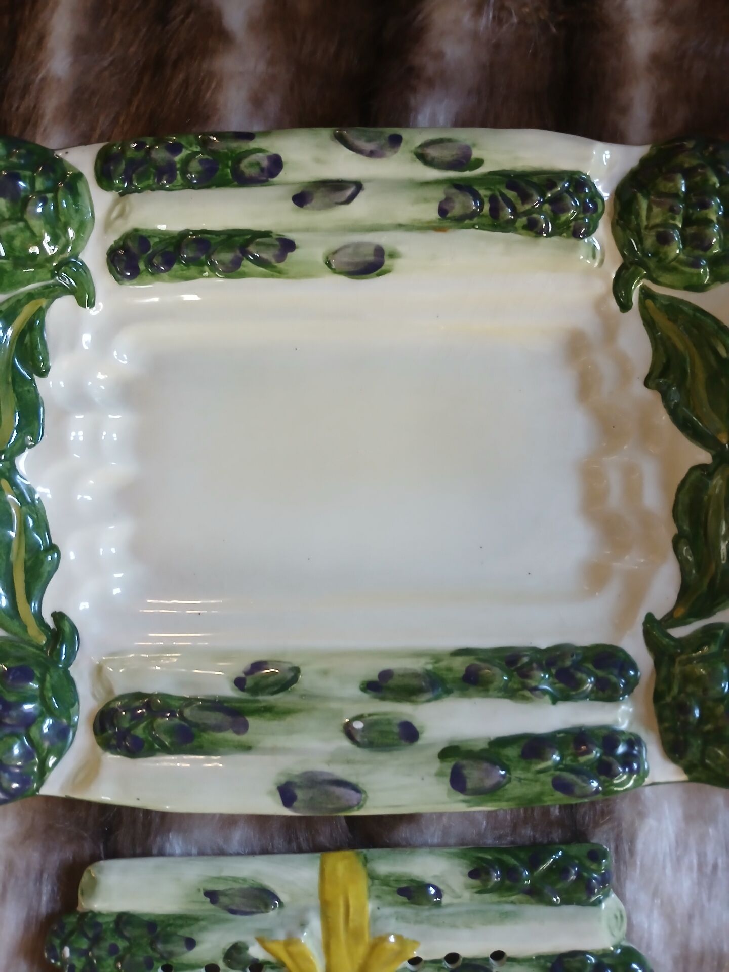 Old Vallauris slipware plate