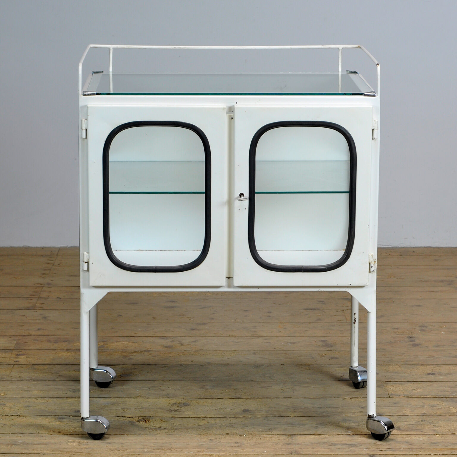 Vintage iron medical trolley 1970s