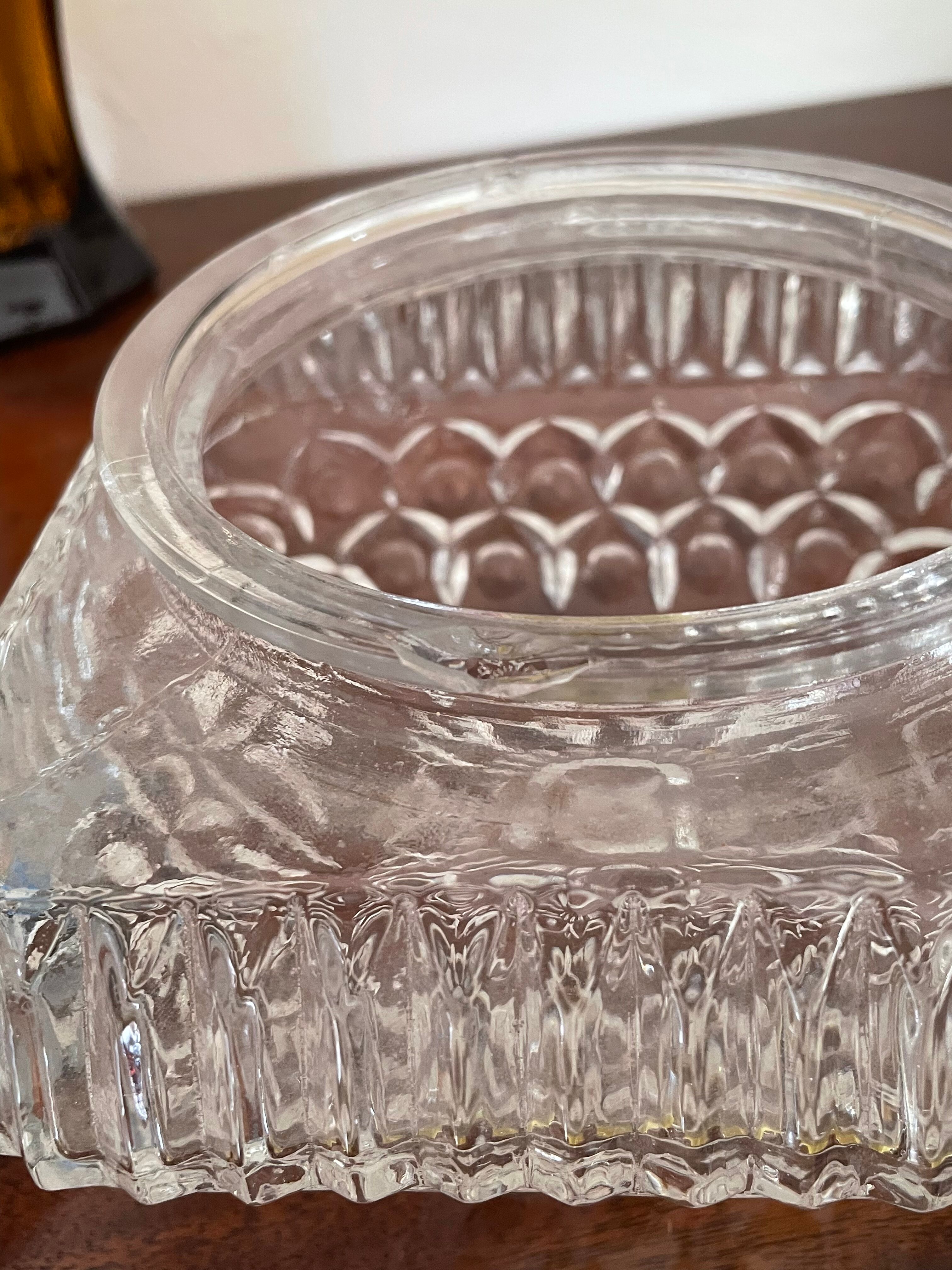 Vintage molded glass ceiling lamp