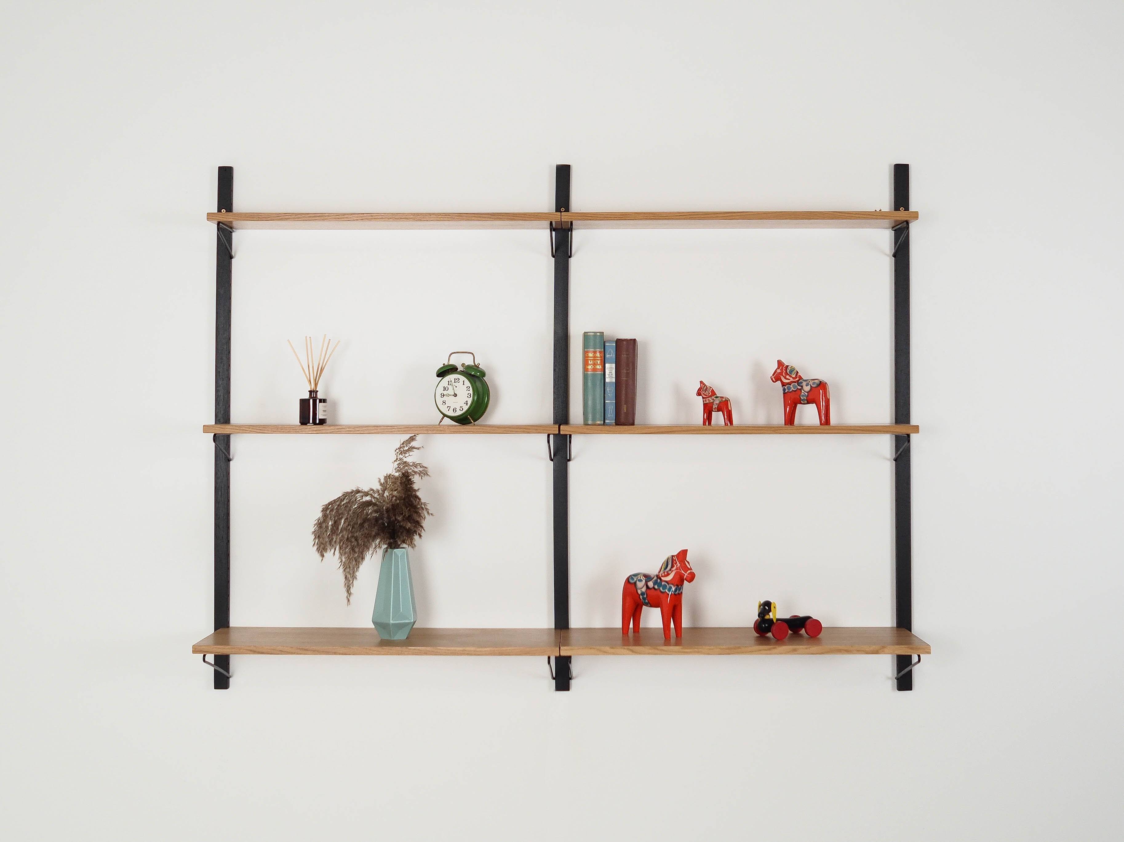 Oak shelving unit, Danish design, 1970s, production: Denmark
