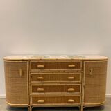 Rattan sideboard, year 70