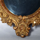 Oval mirror gilded stucco wood