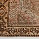 4x8 Brown Cream Geometric Vintage Rug, 112x241Cm