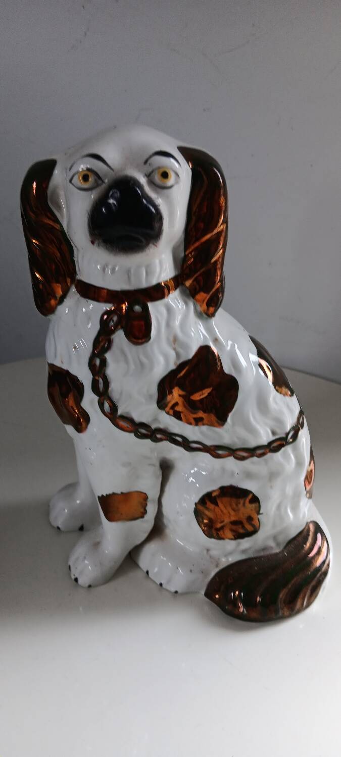 Jersey earthenware Staffordshire dog