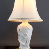 Biscuit porcelain lamp, "Calla Lily", by Nicholas Berbenczy, 1986