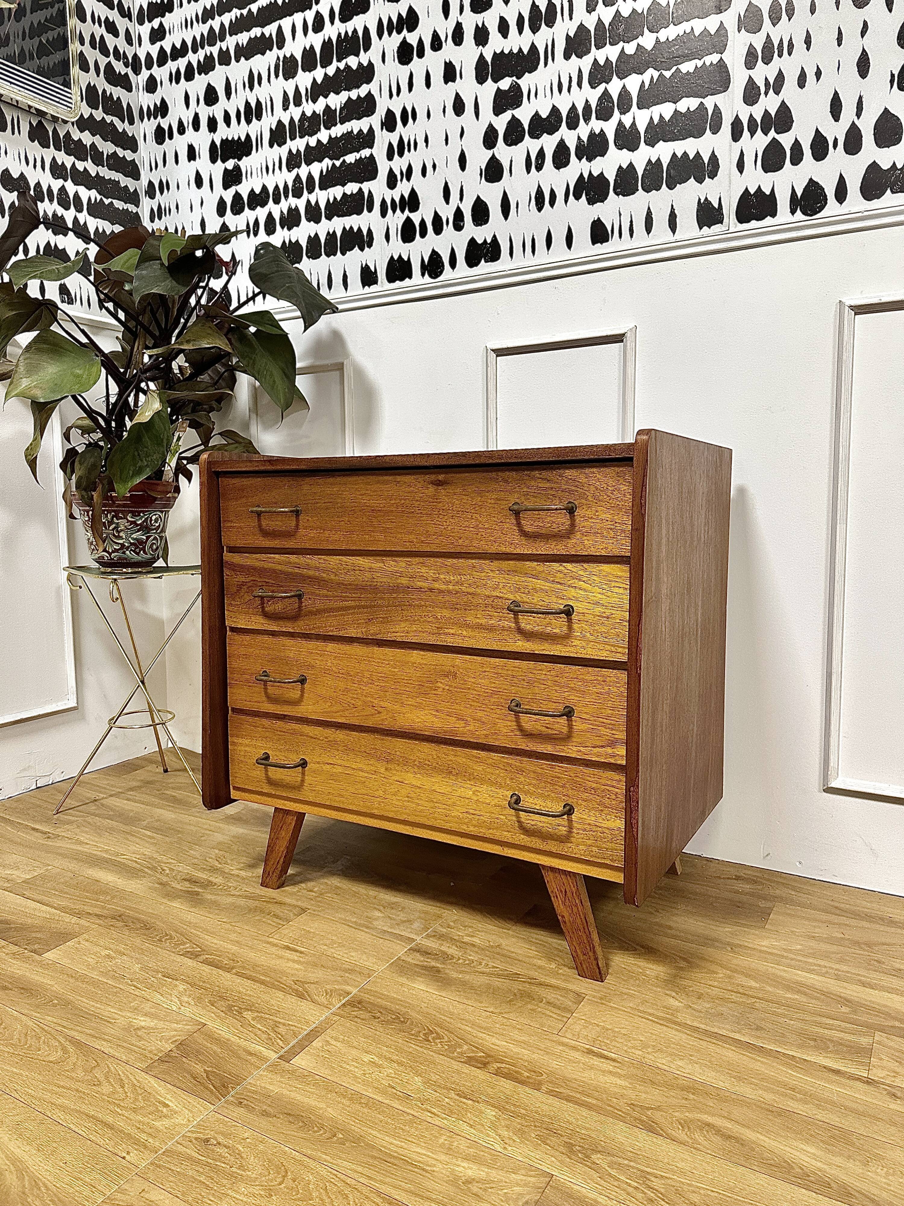 Vintage chest of drawers compass feet