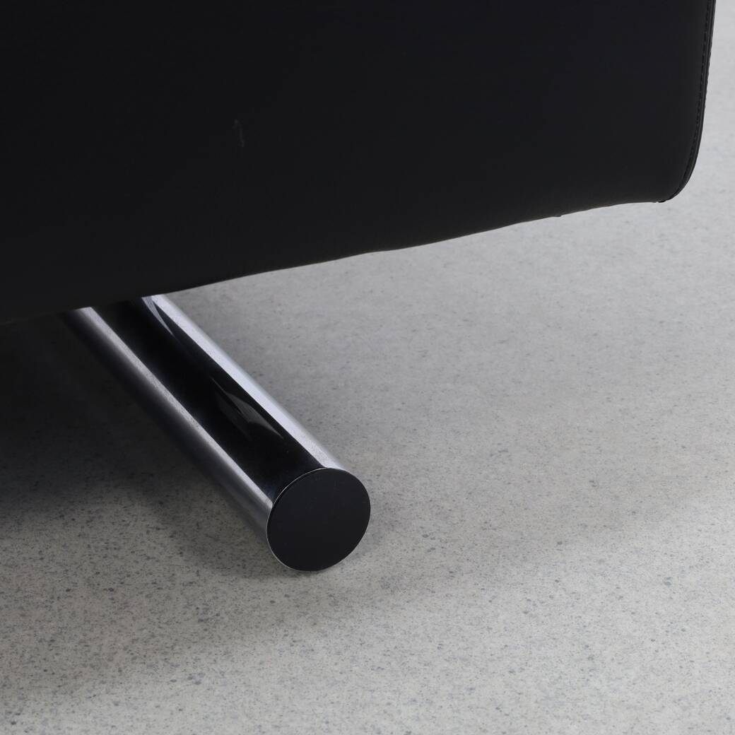 Lounge Chair in Leather and Chrome by Molinari, 1990s