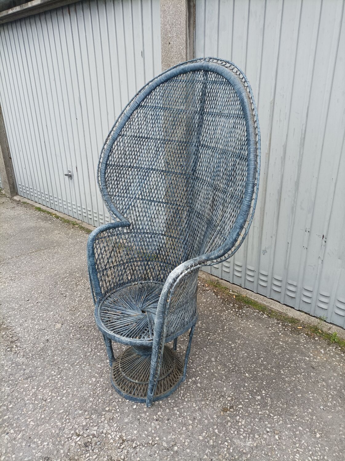 Armchair Emmanuelle wicker vintage rattan