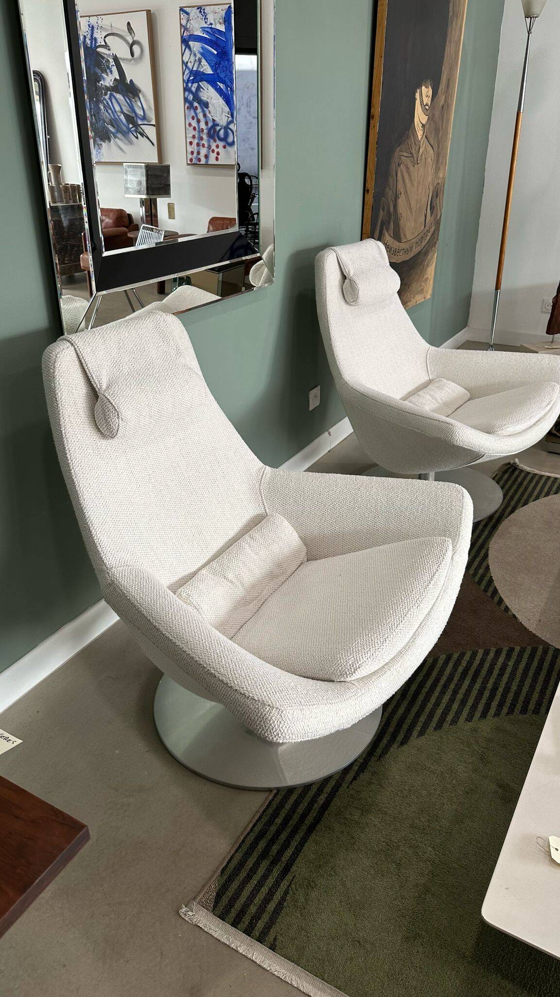 2 B&B Italia armchairs by Jeffrey Bernett