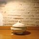 Ivory soup tureen from Sarreguemines in earthenware.