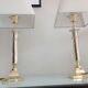 Pair of brass lamps art deco style 60s-70s