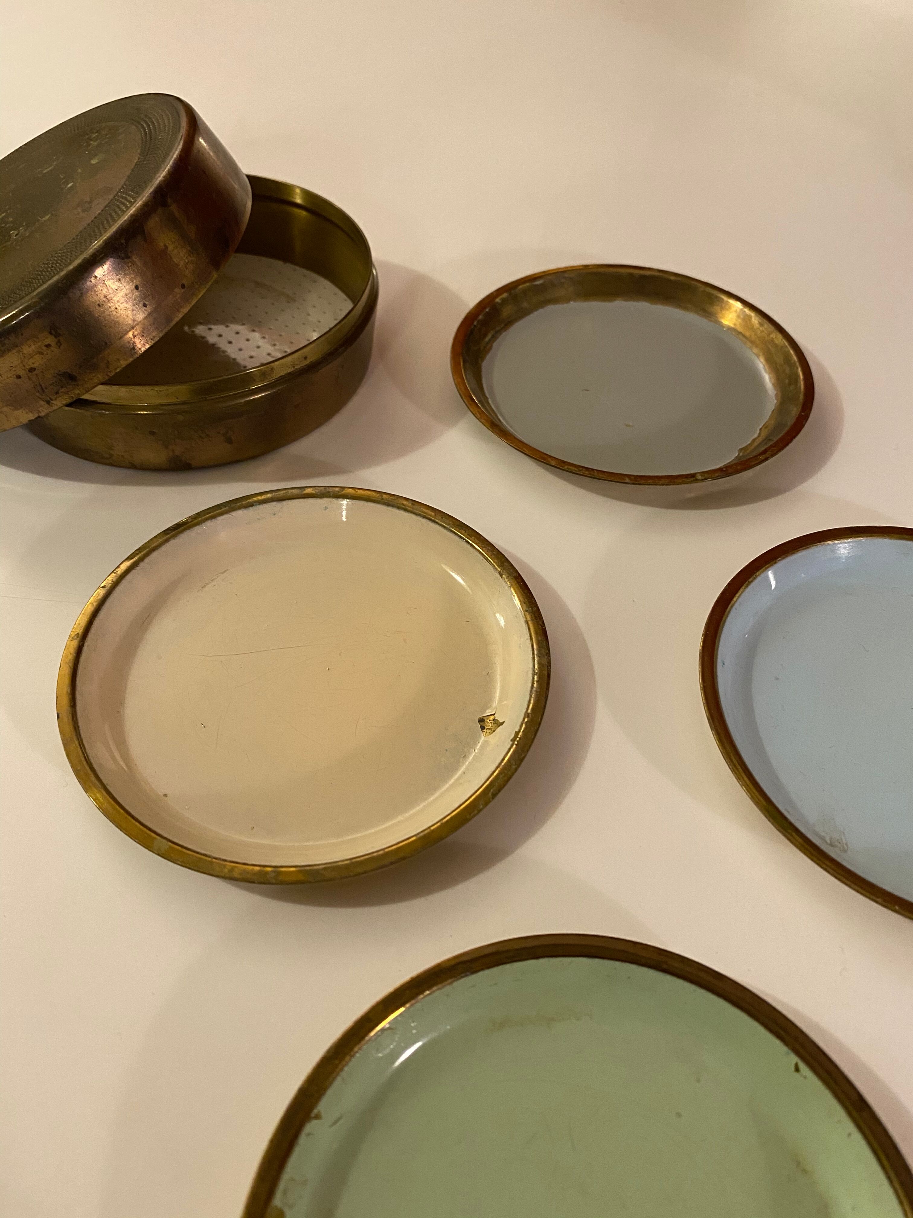 Sous-verres en verre de Grasoli en laiton