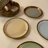 Sous-verres en verre de Grasoli en laiton