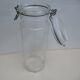 glass jar with vintage cut sides "hermetic"