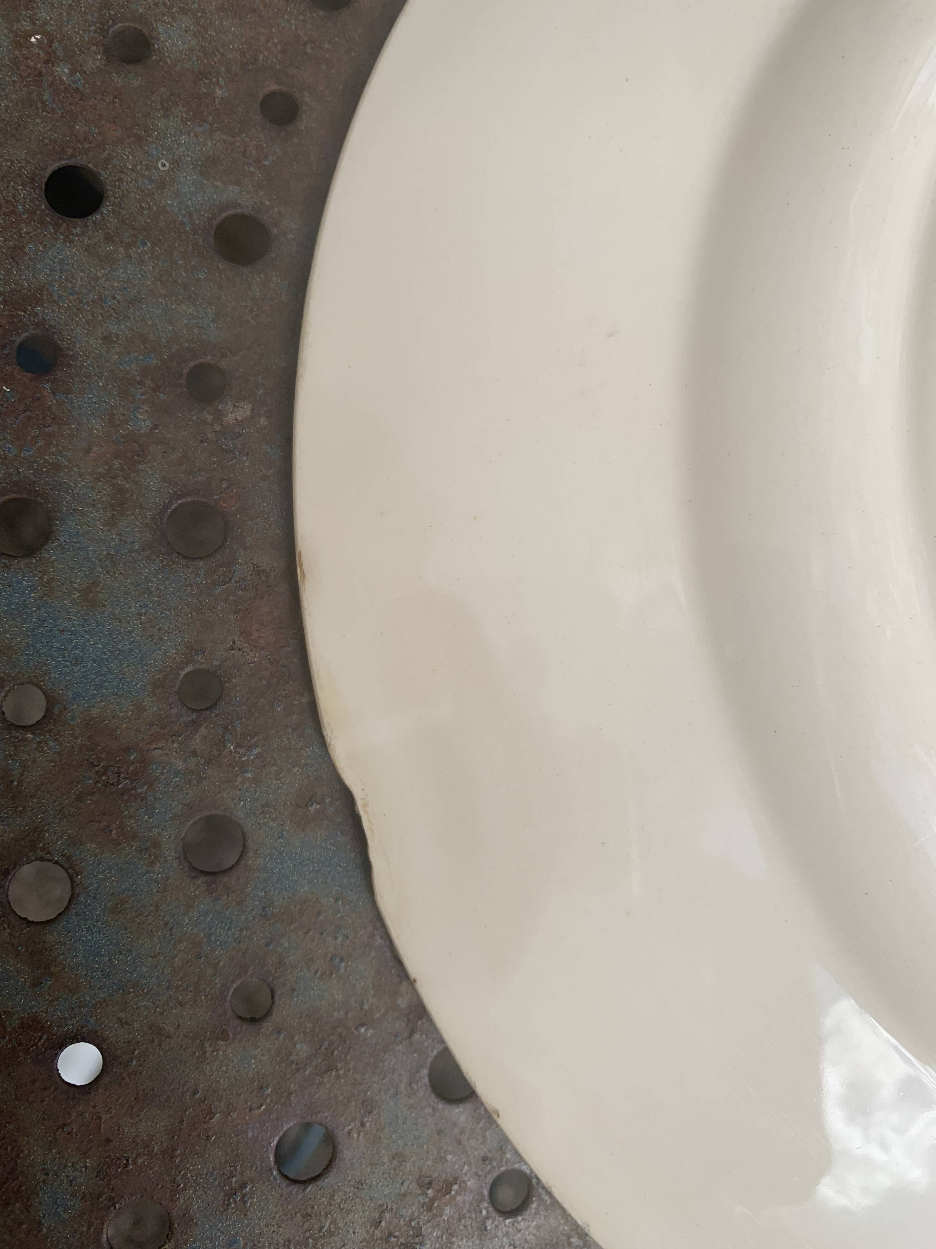 Iron earth cake dish, willow, hamage moulin des loups, north, old