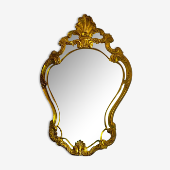 MIRROR with parcloses louis XV style 100 cm X 70 cm in carved and gilded wood