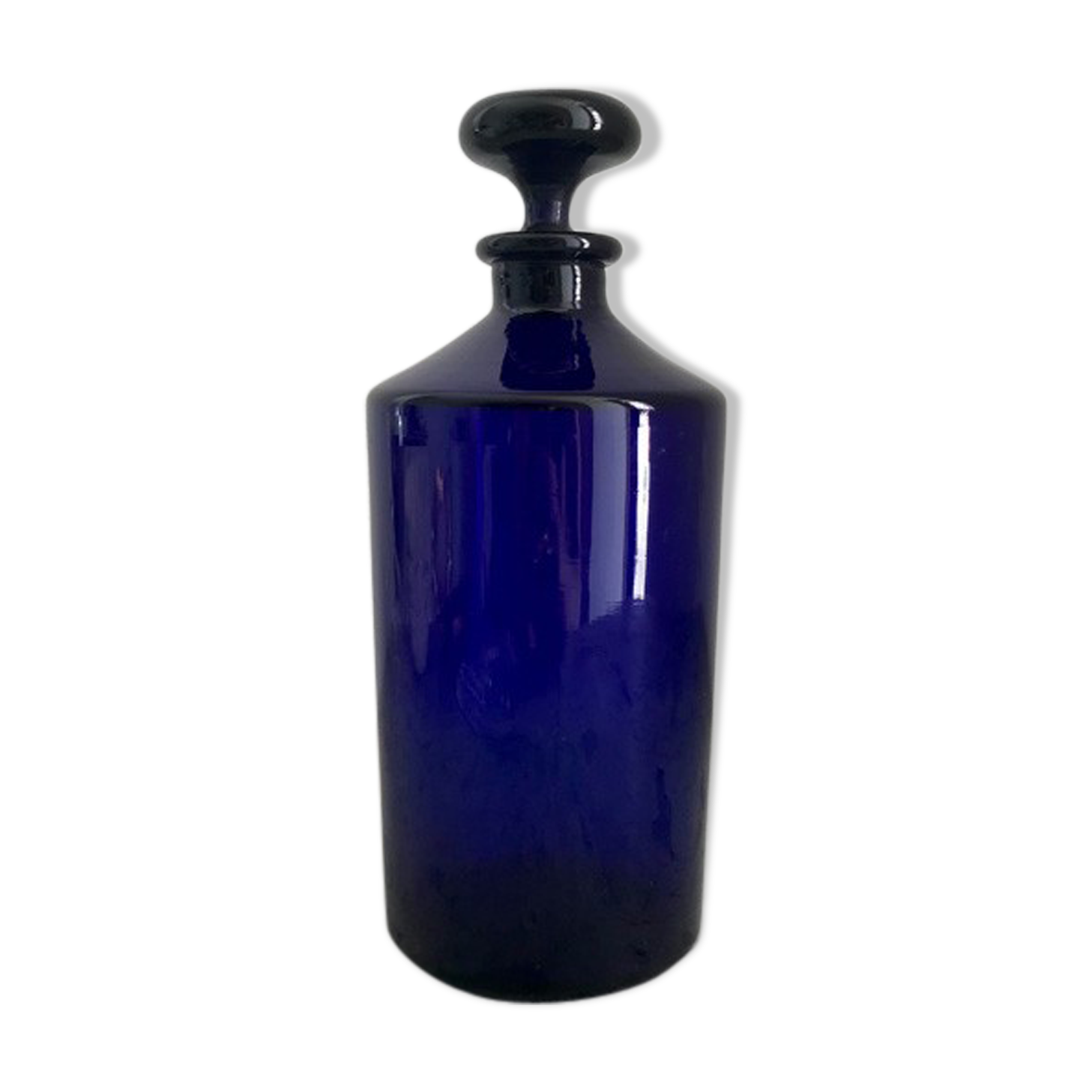 Old blue apothecary bottle
