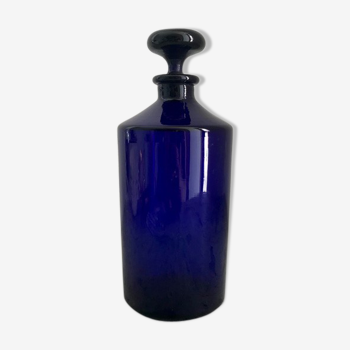 Old blue apothecary bottle