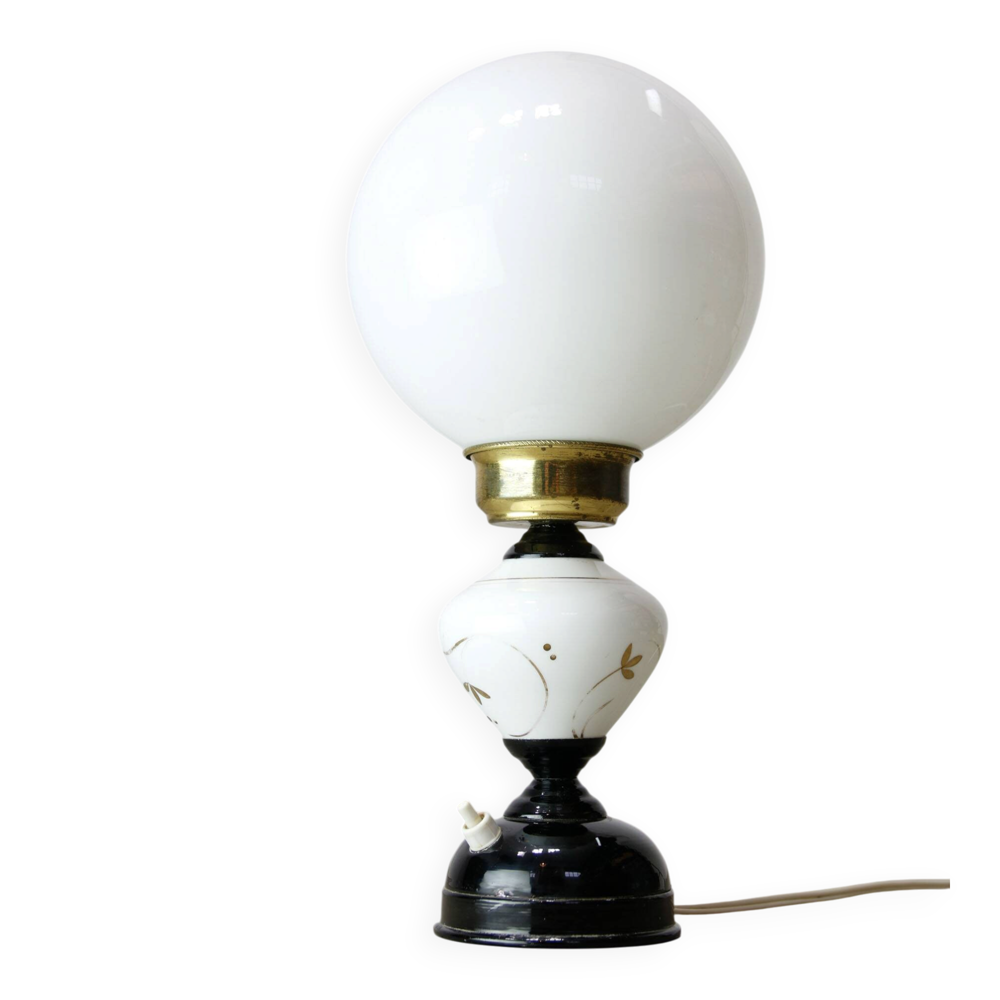 Mid-century Italian Brass & Ceramic Table Lamp, 1960s