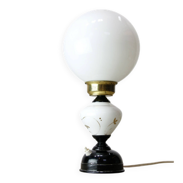 Mid-century Italian Brass & Ceramic Table Lamp, 1960s