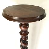 Side table in walnut turned 50s
