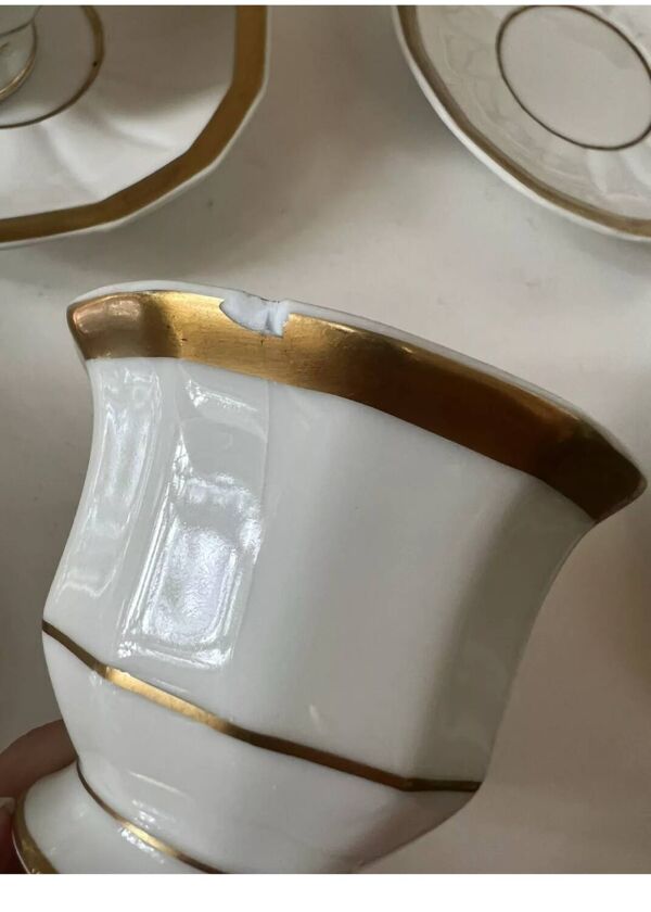 Service à café en porcelaine de Limoges Baynaud & cie