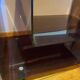 TV stand 70s smoked plexiglass
