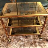 Golden glass television table