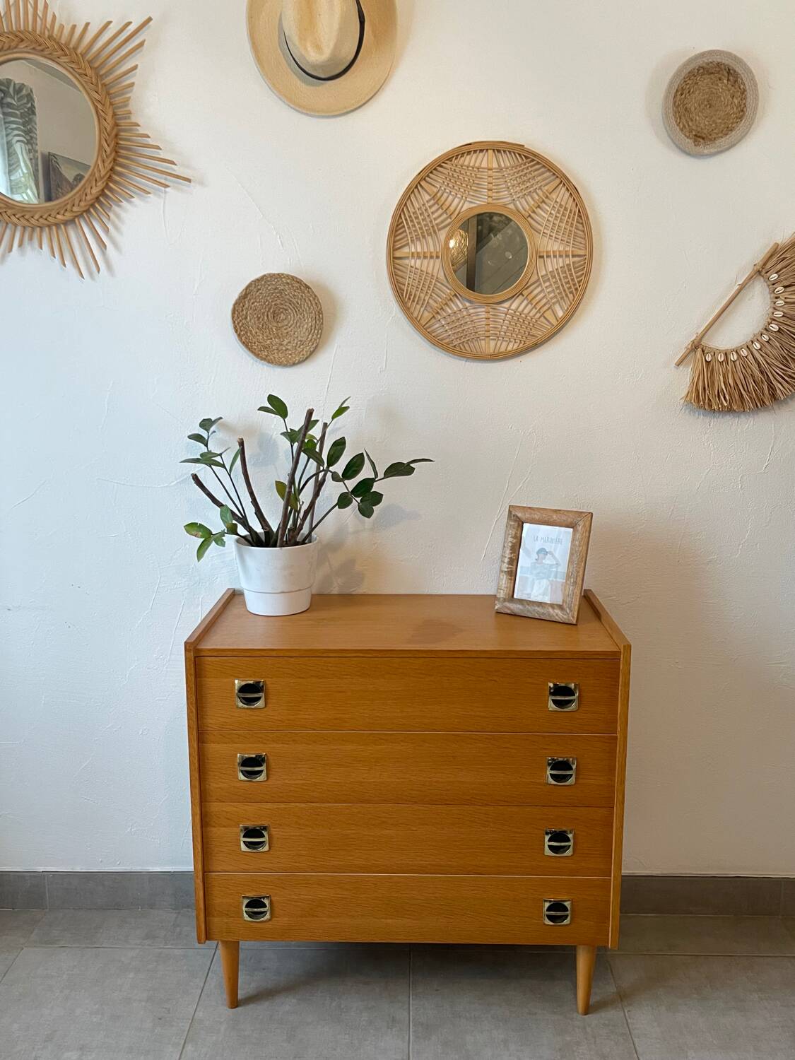 Vintage oak chest of drawers