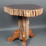 Tabouret ou bout de canapé brutaliste en teck 13 kg, 2 disponibles D344 /1/