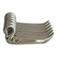 set of 6 silver metal swan-shaped knife holders
