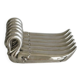 set of 6 silver metal swan-shaped knife holders