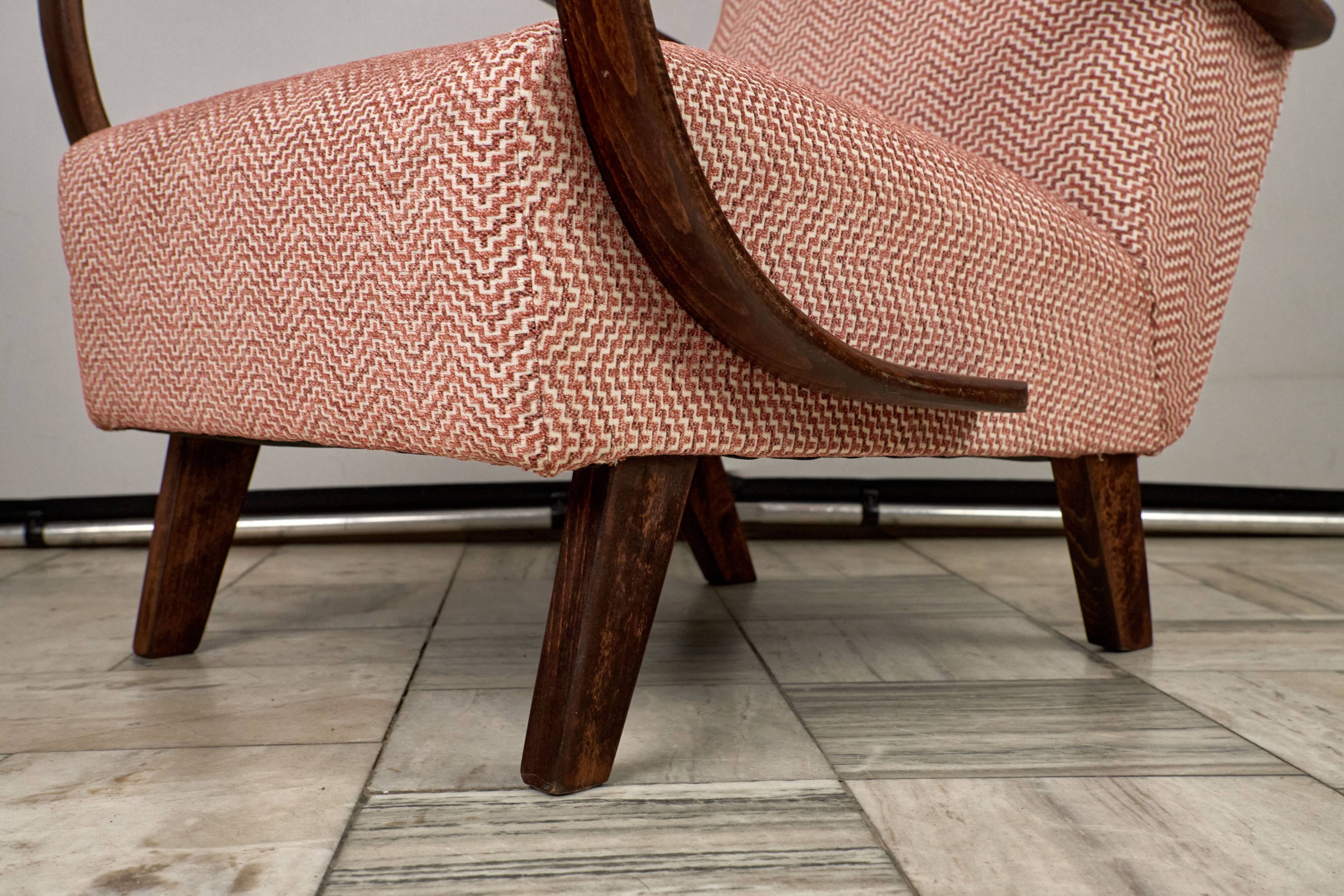 H 410 Armchair designed by Jindrich Halabala, 1940s, Czechoslovakia