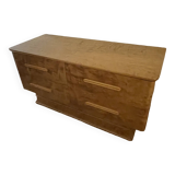 Commode 4 tiroirs  en sycomore, années 30