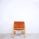 Fauteuil en cuir et en bois 1990