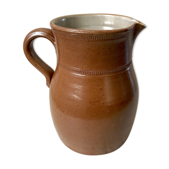 Pitcher in glazed stoneware 70s