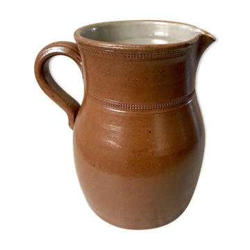 Pitcher in glazed stoneware 70s