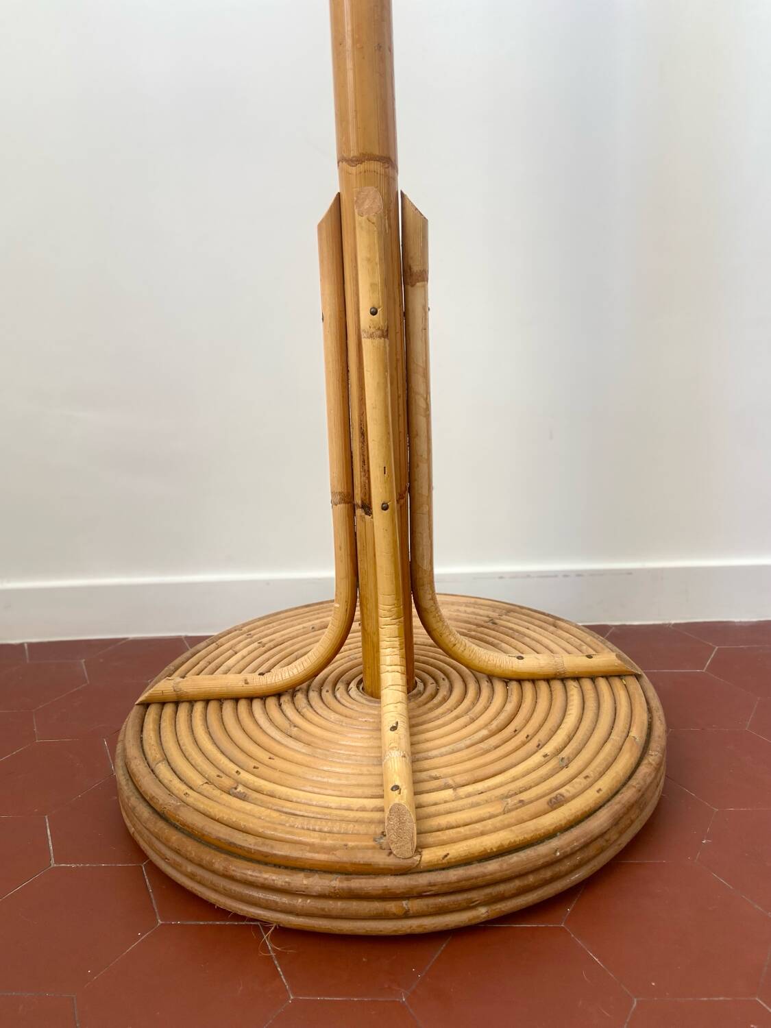 Vintage Rattan Parrot Coat Rack