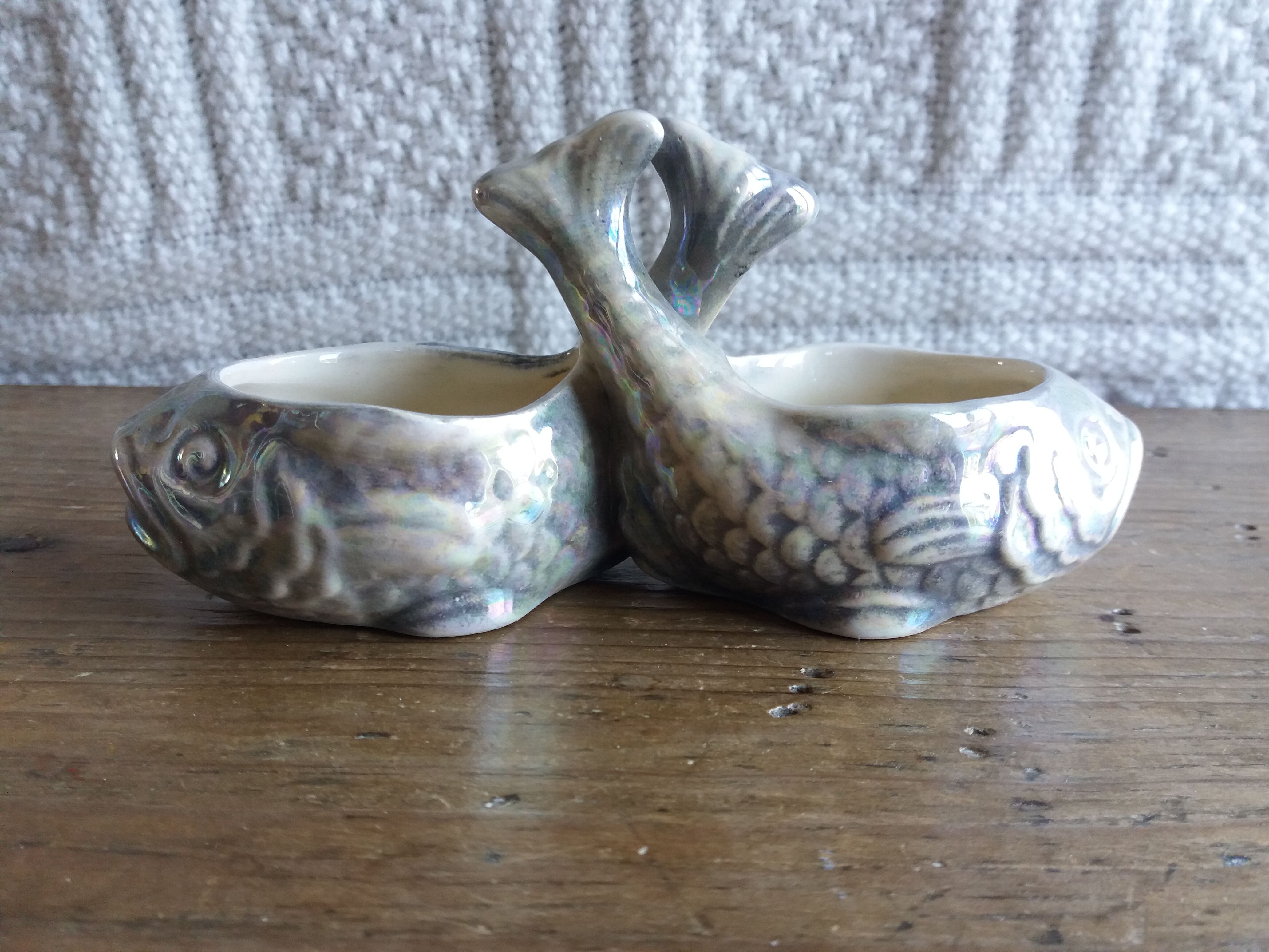 Mustard pepper salt shaker fish shape