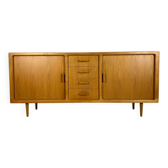 1960s Danish teak vintage buffet with sliding doors and drawers – Mid-Century Modern